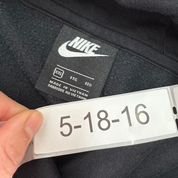 Nike Hoodie Womens XX Large Black Silver Icon Clash Funnel‎ Neck Pullover - Picture 3 of 8